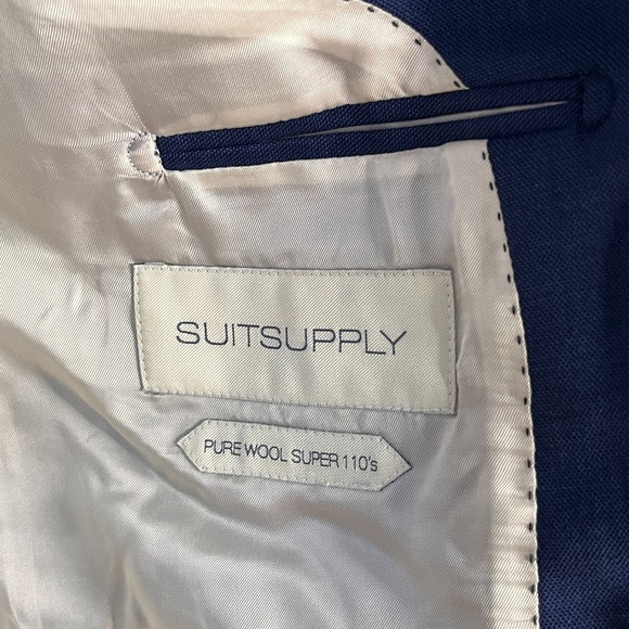 Suitsupply Napoli Int Blazer / Suit Jacket Mens Purewool Superior 110s Blue 36S - Picture 7 of 12